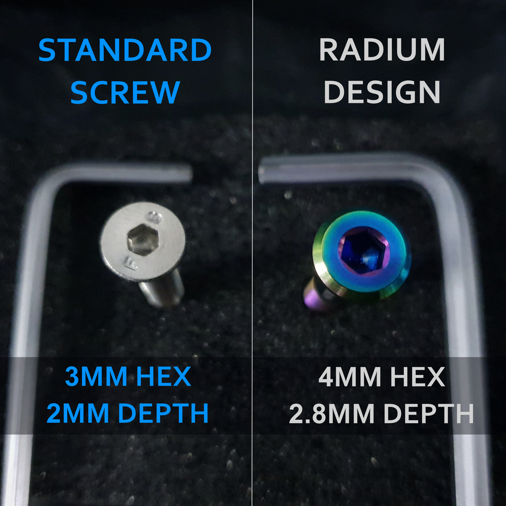 Titanium Deck Bolts M5 x 36mm for Electric Skateboards Longboards